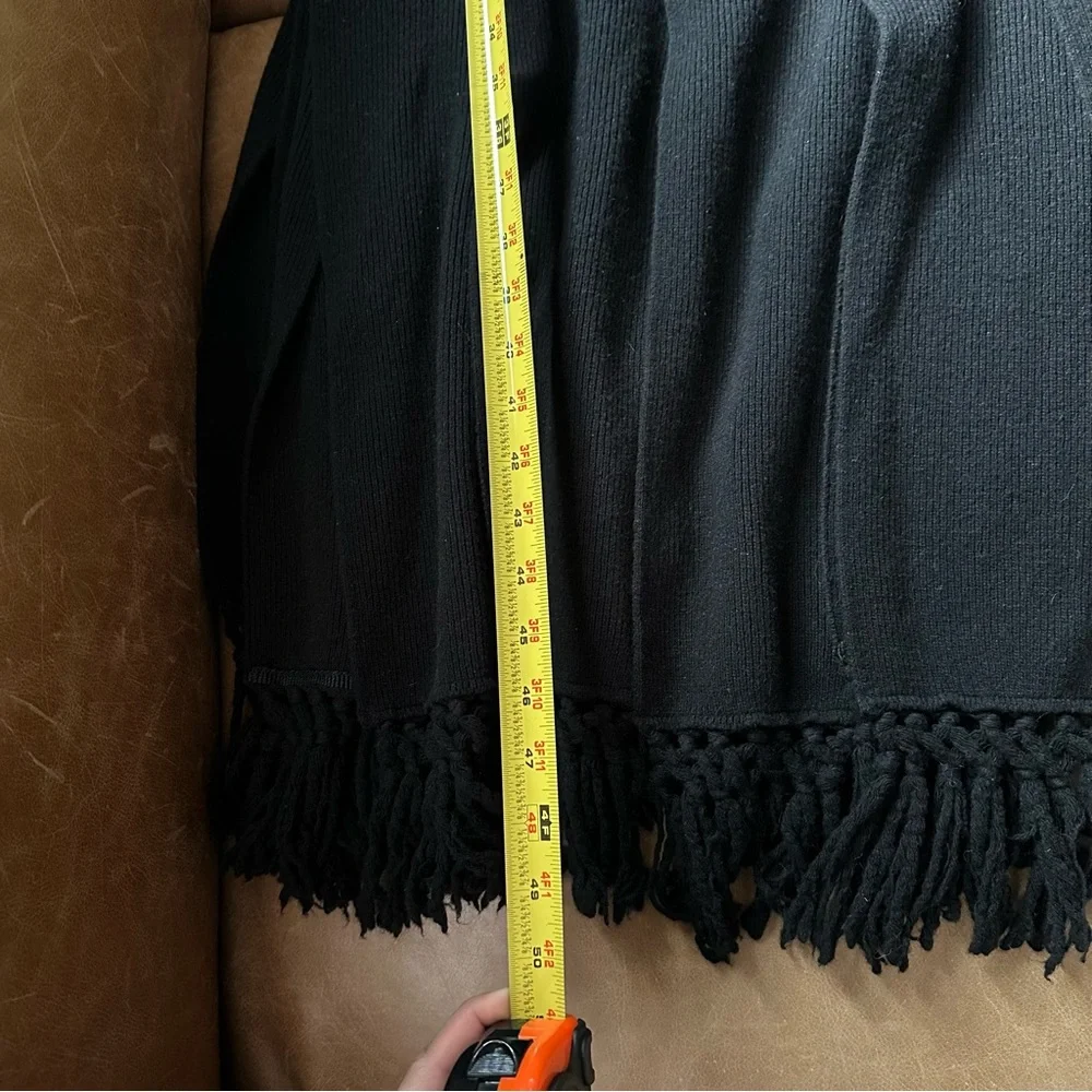 COS Fringed Panelled Wool Midi Dress black tassel knit  designer minimal sweater - Picture 14 of 15